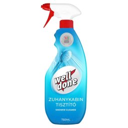 Zuhanykabin tisztítószer szórófejes 750 ml Well Done