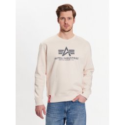 Alpha Industries Pulóver Basic 178302 Ekru Regular Fit