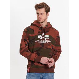 Alpha Industries Pulóver Basic 178312C Barna Regular Fit
