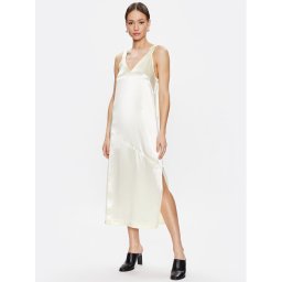 Calvin Klein Koktélruha Naia K20K205191 Bézs Slim Fit