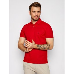 Tommy Hilfiger Pólóing 1985 MW0MW17770 Piros Regular Fit