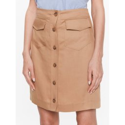 Calvin Klein Trapéz szoknya Drapy Tencel K20K205631 Barna Straight Fit