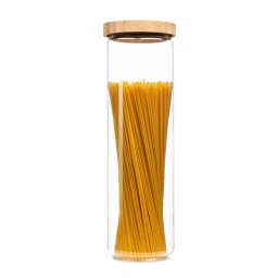 Klarstein Tárolóedény, bambusz fedéllel, 1700 ml, egymásra helyezhető, légmentesen zárható (BW-10273-010)