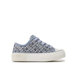 Tommy Hilfiger Tornacipő Logo Allover Low Cut Lace-Up Sneaker T3A9-32675-0034 M Kék