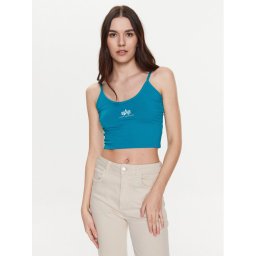 Alpha Industries Felső Basic 116082 Kék Cropped Fit