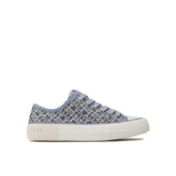 Tommy Hilfiger Tornacipő Logo All Over Low Cut Lace-Up Sneaker T3A9-32675-0034 S Sötétkék