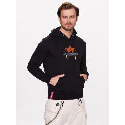 Alpha Industries Pulóver Basic 178312RB Fekete Regular Fit
