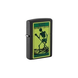 48416 Zippo öngyújtó matt fekete, CreatureŽ halál kártya