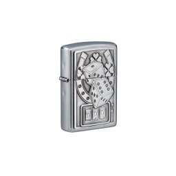 49294 Zippo öngyújtó utcai króm, kaszinó motívumok