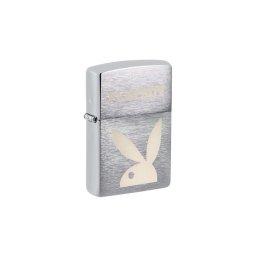 49831 Zippo öngyújtó szálcsiszolt króm, Playboy nyuszi és logó