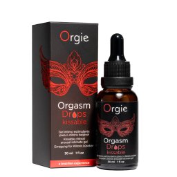 Orgie - Orgasm Drops Kissable uniszex stimuláló gél, almaízű (30 ml)