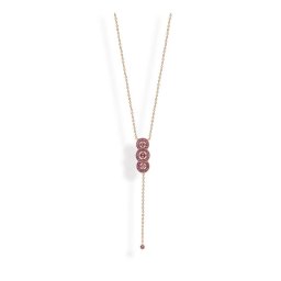 Victoria Rose gold színű rózsaszín köves nyaklánc
