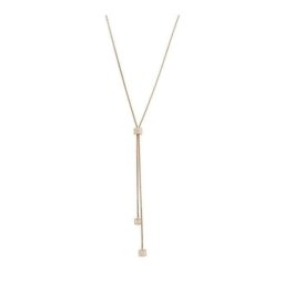 Victoria Rose gold színű fehér köves kocka nyaklánc