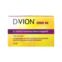 D-Vion D3-vitamin 2000 NE étrend-kiegészítő lágy kapszula 60x