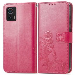 ART FLOWERS Pénztárcahuzat Motorola Edge 30 Neo sötét rózsaszín