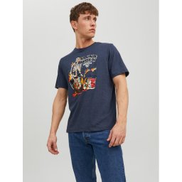 Jack&Jones Póló Beach Bone 12234309 Sötétkék Standard Fit