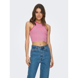 ONLY Felső 15289846 Rózsaszín Cropped Fit