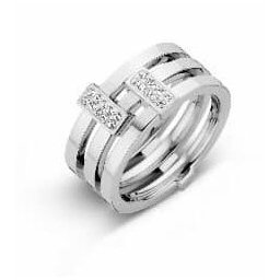 Victoria Ezüst színű fehér köves gyűrű