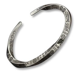 Csavart egyiptomi fém karkötő