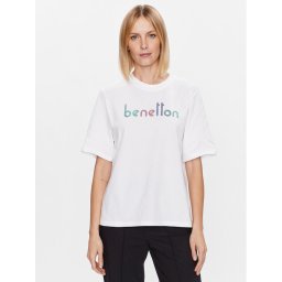 United Colors Of Benetton Póló 3BL0D103H Fehér Regular Fit