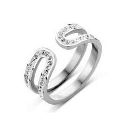 Victoria Ezüst színű fehér köves gyűrű