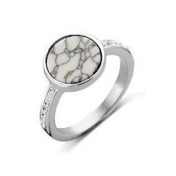 Victoria Ezüst színű fehér mintás gyűrű