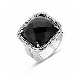 Victoria Ezüst színű fekete köves gyűrű