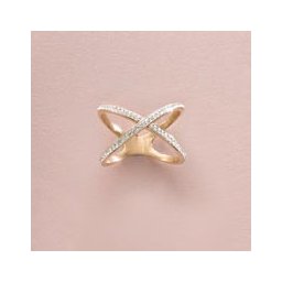 Victoria Rose gold színű fehér köves gyűrű