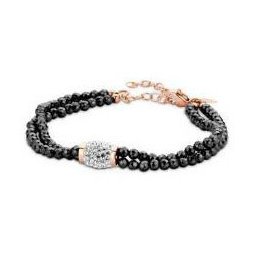 Victoria Fehér köves fekete gyöngyös karkötő