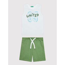 United Colors Of Benetton Felső és rövidnadrág 3096CK001 Fehér Regular Fit