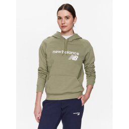 New Balance Pulóver Classic Core WT03810 Zöld Relaxed Fit
