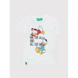United Colors Of Benetton Póló DISNEY 3096G103J Fehér Regular Fit