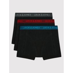 Jack&Jones Junior 3 darab boxer Waistband 12203513 Fekete