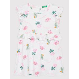 United Colors Of Benetton Nyári ruha 3HD3GV005 Fehér Regular Fit
