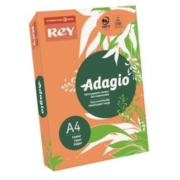 REY Másolópapír, színes, A4, 80 g, REY "Adagio", neon mandarin