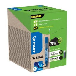 PILOT Táblamarker, 2,3 mm, kúpos, PILOT "V-Board Master, Bonus Pack", kék + betét