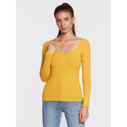 Guess Blúz Karlee Jewel W2YP46 KBCO2 Sárga Slim Fit