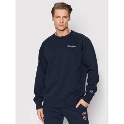Champion Pulóver Blend Script Logo Back 216484 Sötétkék Regular Fit