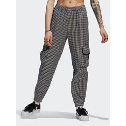 adidas Szövet nadrág Gingham HB9456 Fekete Loose Fit