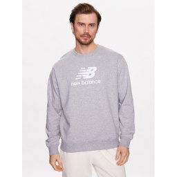 New Balance Pulóver MT31538 Szürke Relaxed Fit