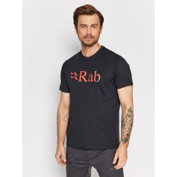 Rab Póló Stance Logo QCB-08-BE-L Fekete Regular Fit