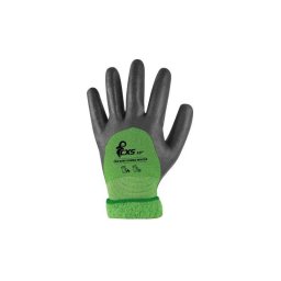 CXS DOUBLE ROXY WINTER kesztyű, téli, nitrilbevonatú, fekete-zöld, 10-es méret