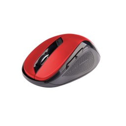 C-TECH egér WLM-02, fekete-piros, vezeték nélküli, 1600DPI, 6 gomb, USB nano vevő
