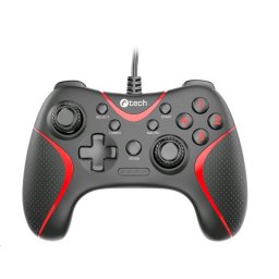C-TECH Gamepad Theon PC/PS3-hoz, 2 programozható makró gomb, 2x analóg, X-bemenet, rezgő, 1, 8m kábel