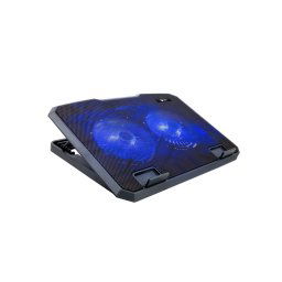 C-TECH hűtőbetét NTB CLP-140 alatt, 15, 6", 2x 140mm, 2x USB, kék háttérvilágítás