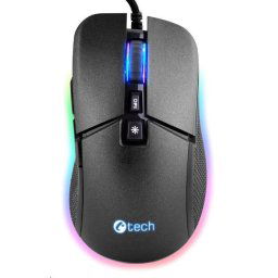 C-TECH játék egér Dawn, alkalmi játék, 6400 DPI, RGB háttérvilágítás, USB