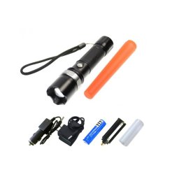 CREE T6 ZOOM zseblámpa figyelmeztető fogantyú