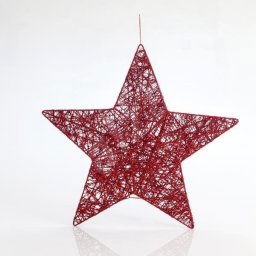 Eurolamp függőcsillag, piros, 45 cm