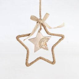 Eurolamp karácsonyi dekoráció lógó csillag 27 x 15 x 0,5 cm, 1 db