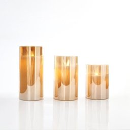 Eurolamp karácsonyi dekorációs üveg LED gyertya, időzítő, 7,5 x 15 cm, 1 db